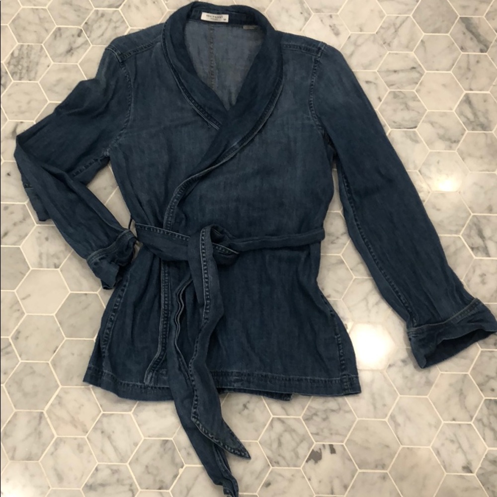 COPY - Equipment Femme size small denim wrap jacket
